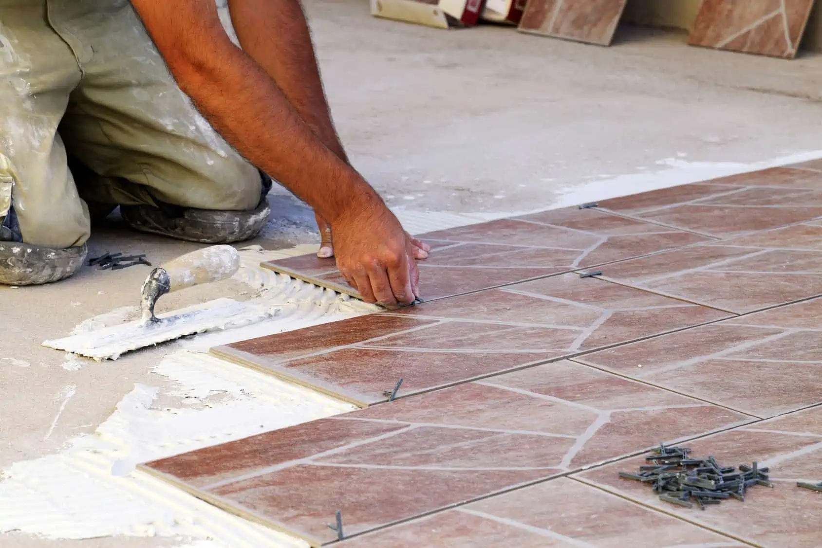 pose de carrelage extérieur