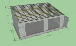 Construction d'un garage en parpaings