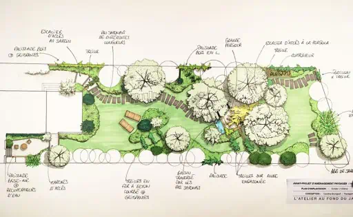 plan de jardin