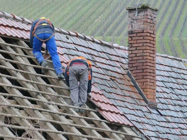 Exemple de cheminée sur toit